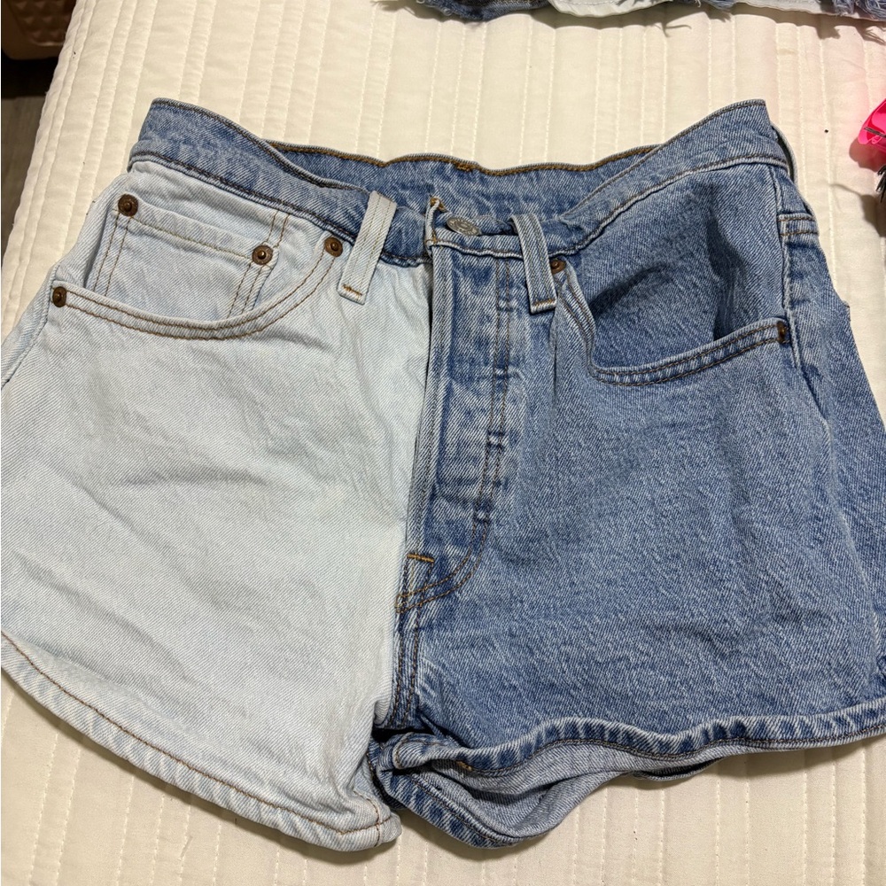 Levi's Two-Tone Blue Jean Shorts